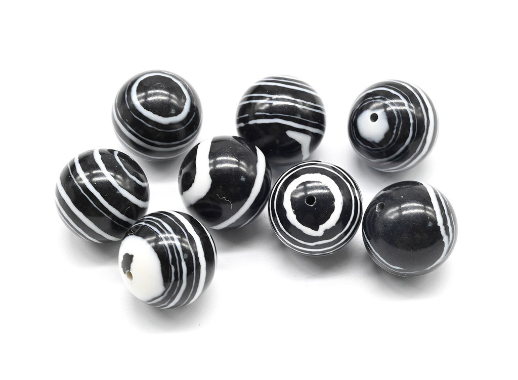 Бусины из агата глазкового имитация шарик 12мм Радуга камня