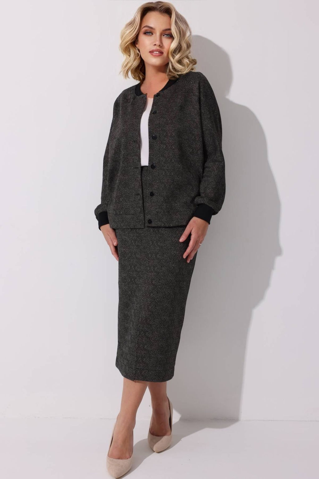 Юбка женская 144/04/Черный, коричневый - Rise фото 5