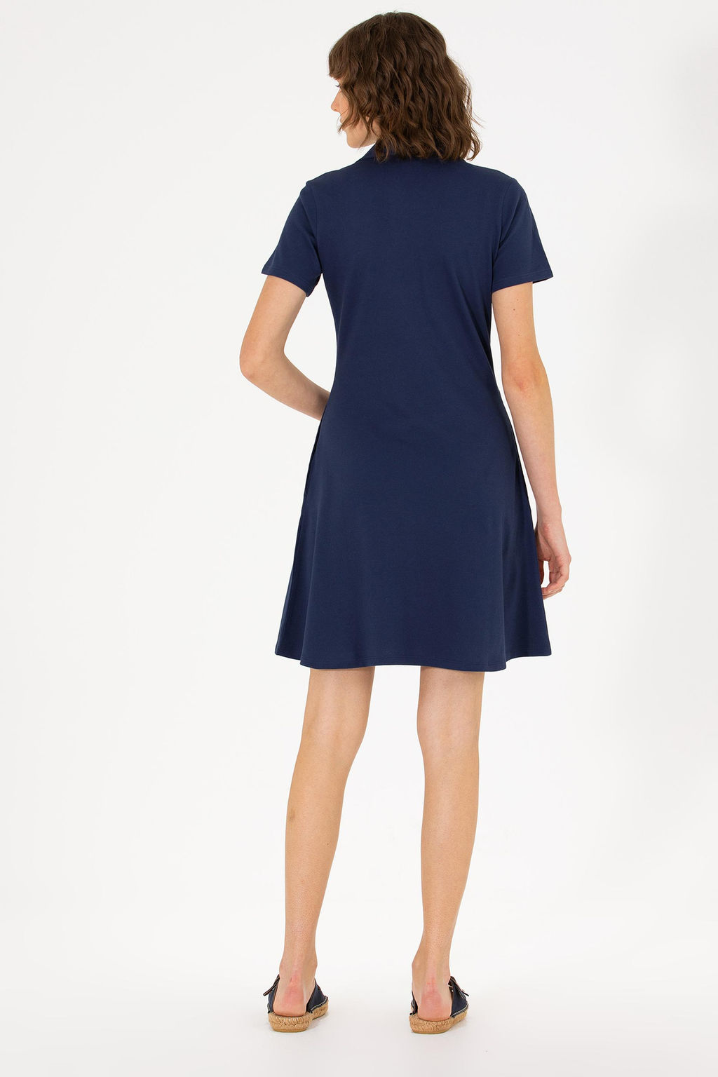 Kad_n Lacivert Polo Yaka _rme Elbise