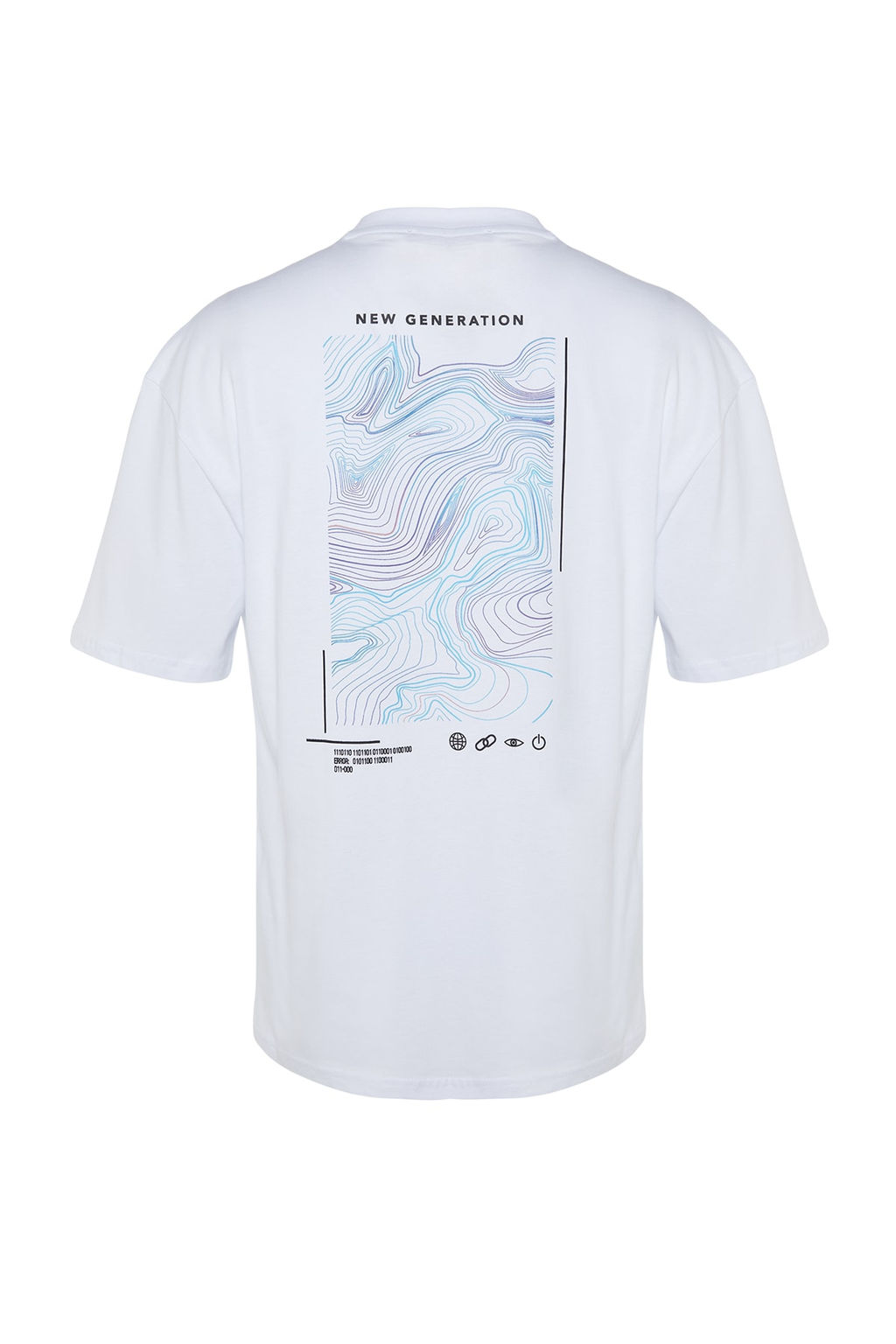 Beyaz Oversize/Genis Kesim Bask?l? %100 Pamuklu T-Shirt TMNSS23TS00238