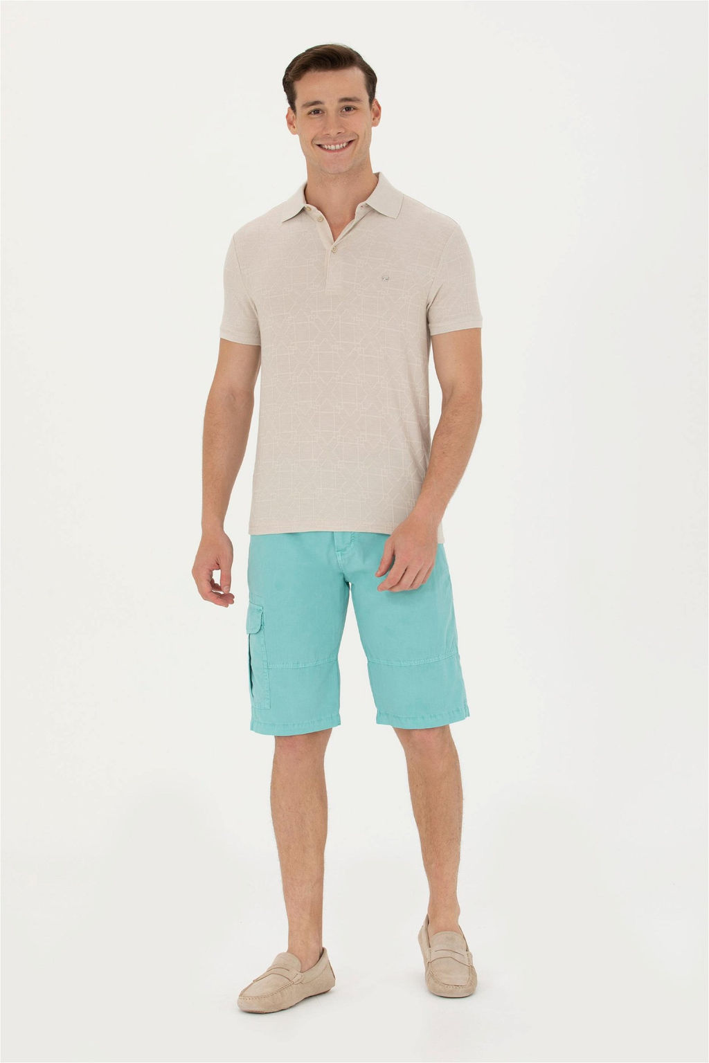 U. S. Polo Assn Мужская футболка с воротником-поло Stone - U.s. polo assn фото 11