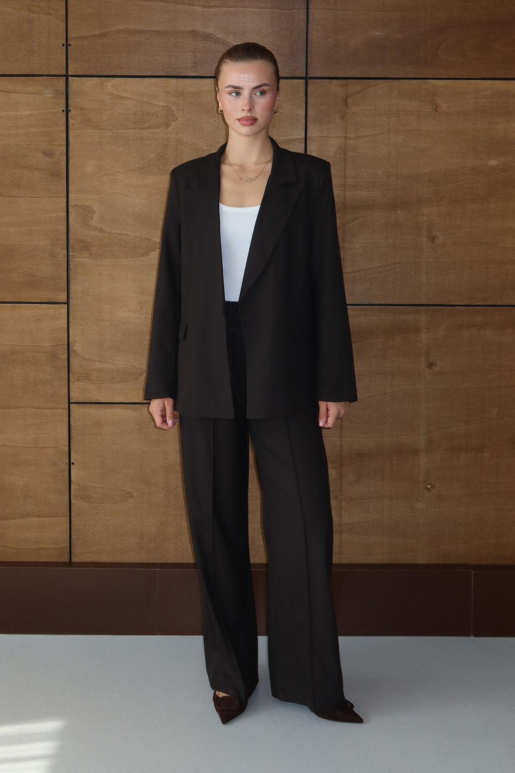 Kahverengi Rahat Kal?p Cizgili Astarl? Dokuma Blazer Ceket TWOAW26BC00044 - Trendyolmilla фото 12