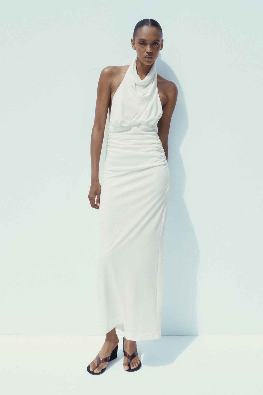 LONG HALTER DRESS WITH OPEN BACK - Zara фото 30