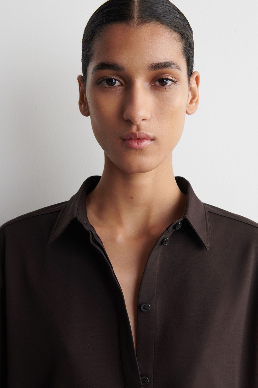 CAMISA EL?STICA DE ALGOD?N PIMA - H&m фото 3