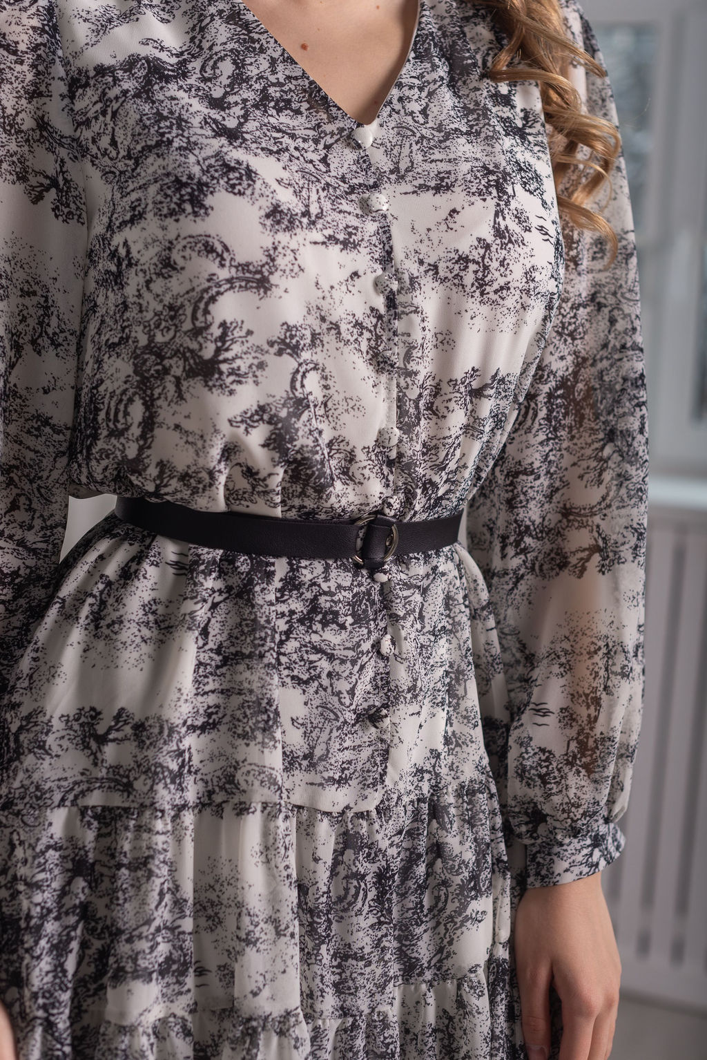 Платье Трэвис (черно-белый) - Nadi bordo фото 3