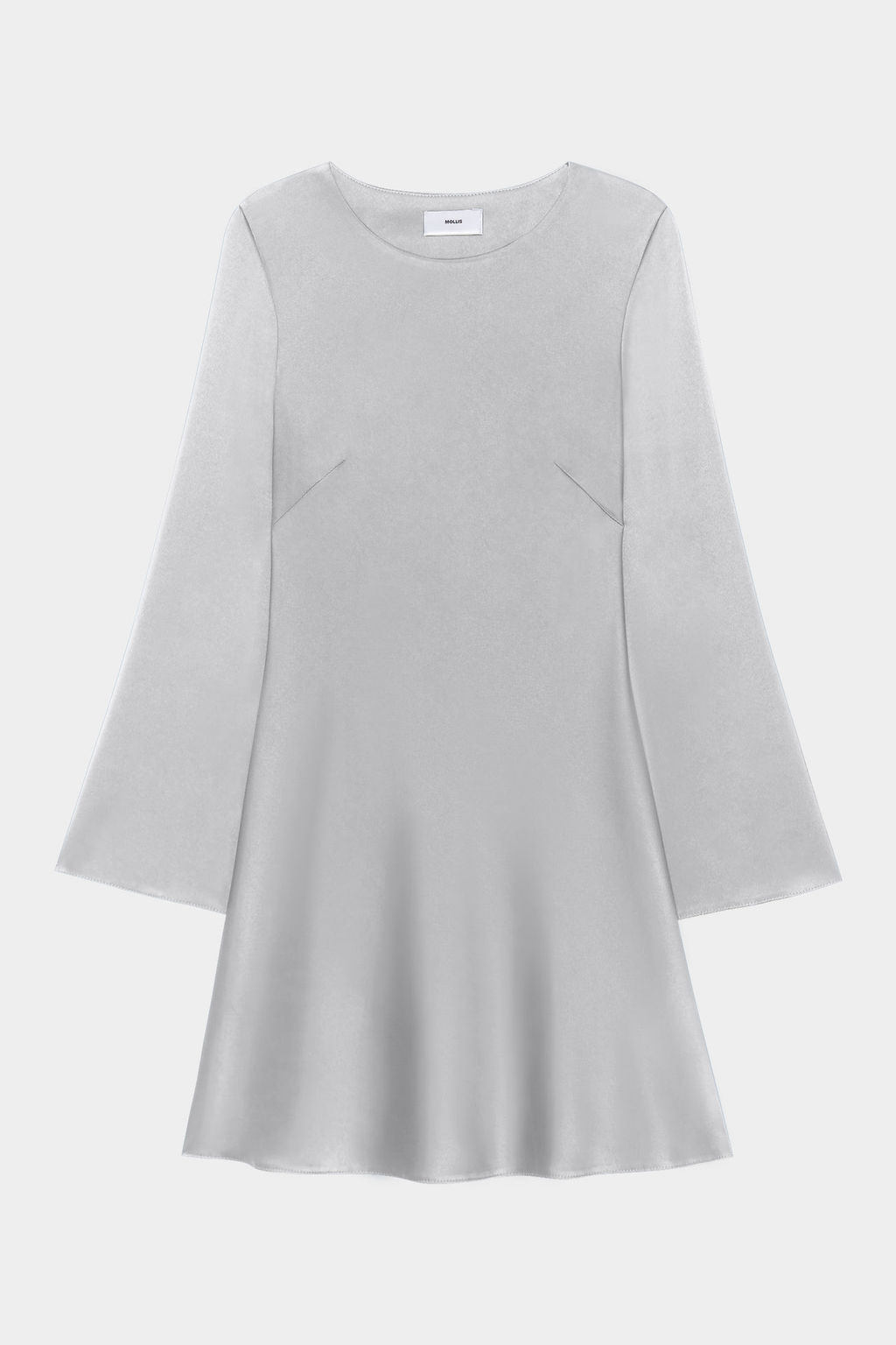 Платье из атласа расклешенного силуэта - Mollis фото 7