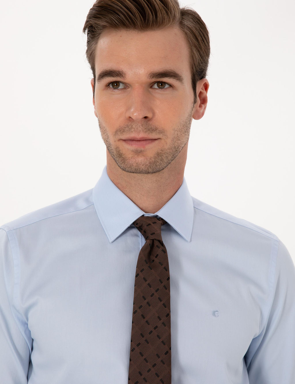 A__k Mavi Slim Fit Uzun Kollu Basic G_mlek - Cacharel фото 2