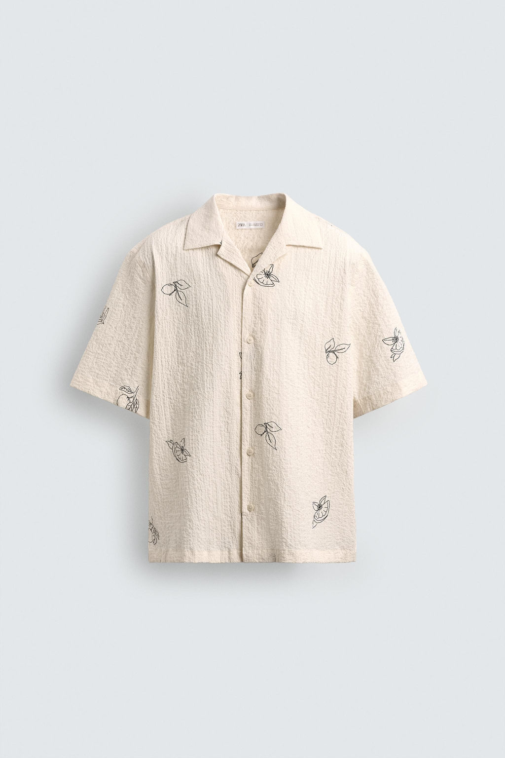 PRINTED SEERSUCKER SHIRT