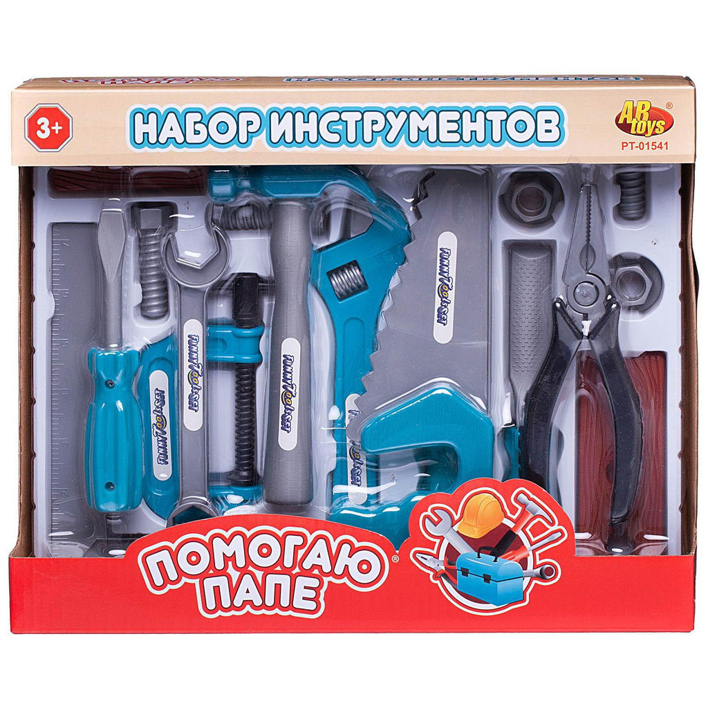 Игровой набор ABtoys Помогаю Папе Инструменты с молотком, в коробке  фото 3