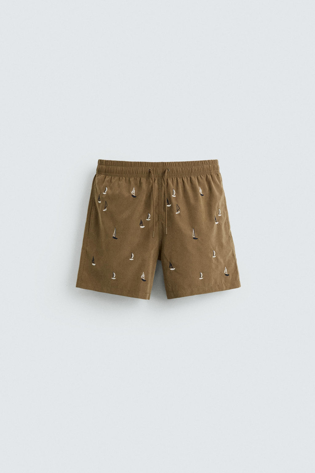 EMBROIDERED MID-LENGTH SWIMMING TRUNKS - Zara фото 6