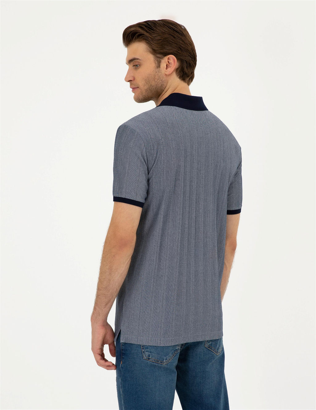Lacivert Slim Fit Ti__rt - Pierre cardin фото 5