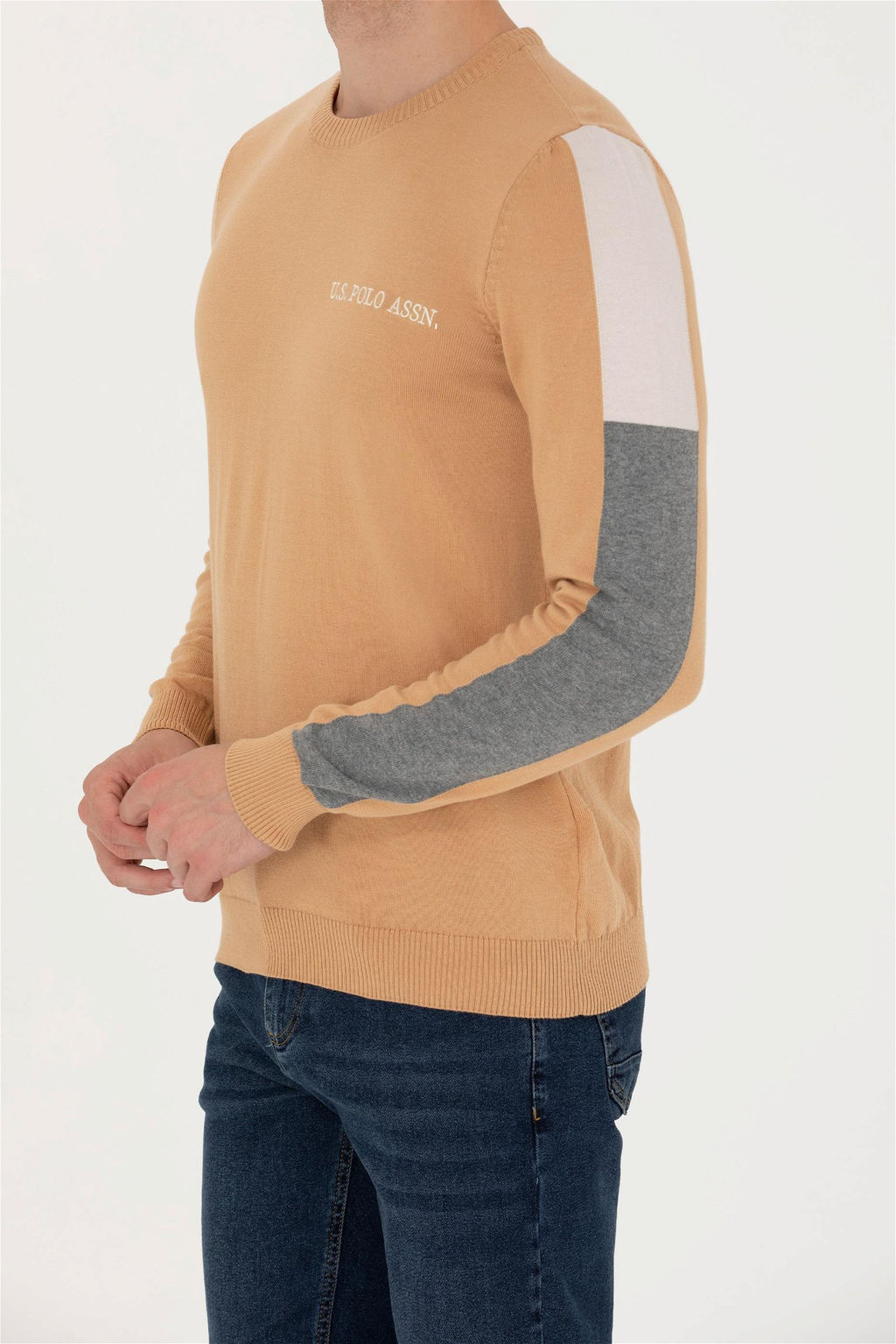 U. S. Polo Assn Мужской песочный свитер - U.s. polo assn фото 6