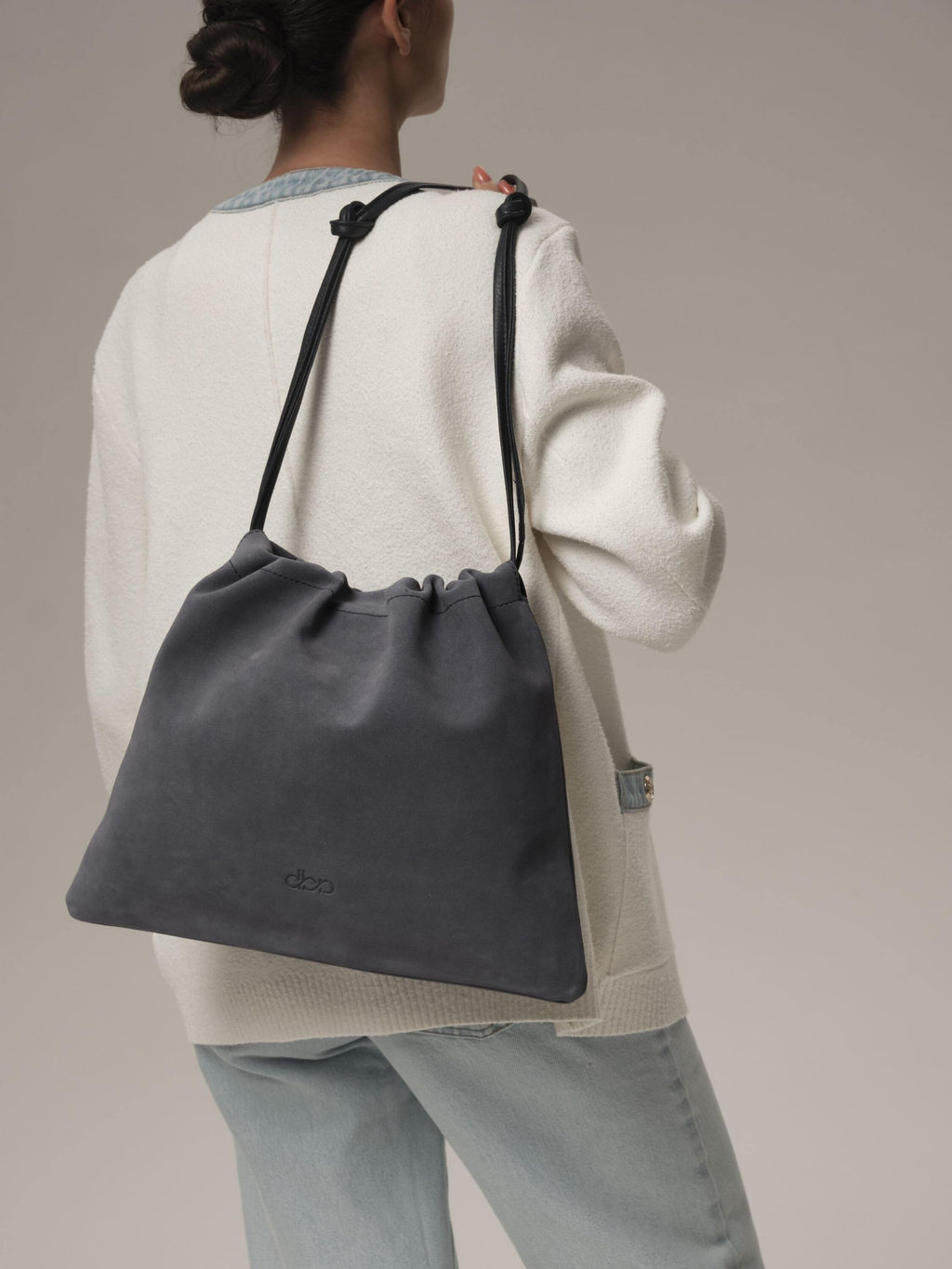 Замшевая сумка Margo DBR 31201 голубая пыль фото 2