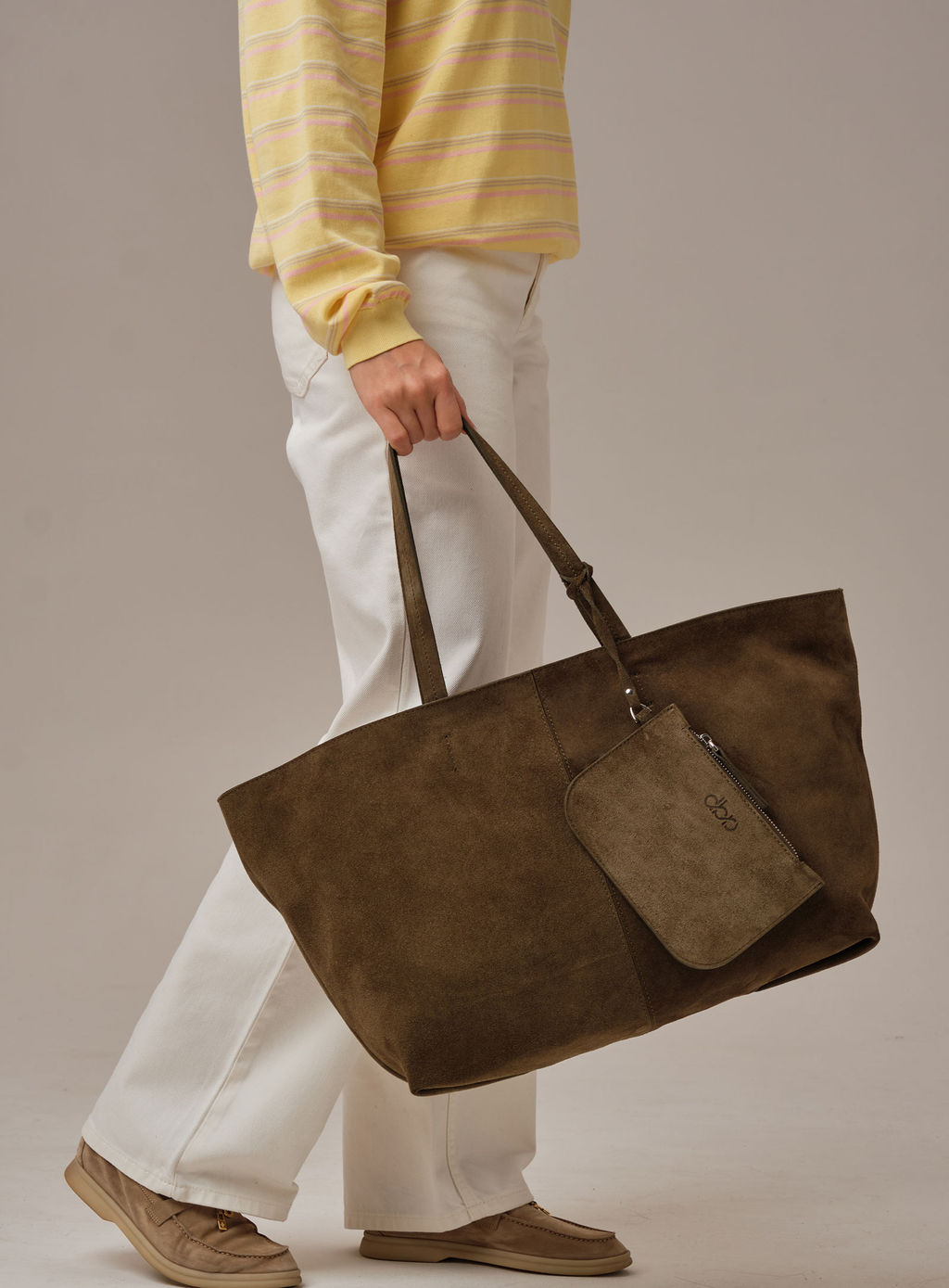 Замшевая сумка шоппер Texas DBR 31390 тундра фото 4