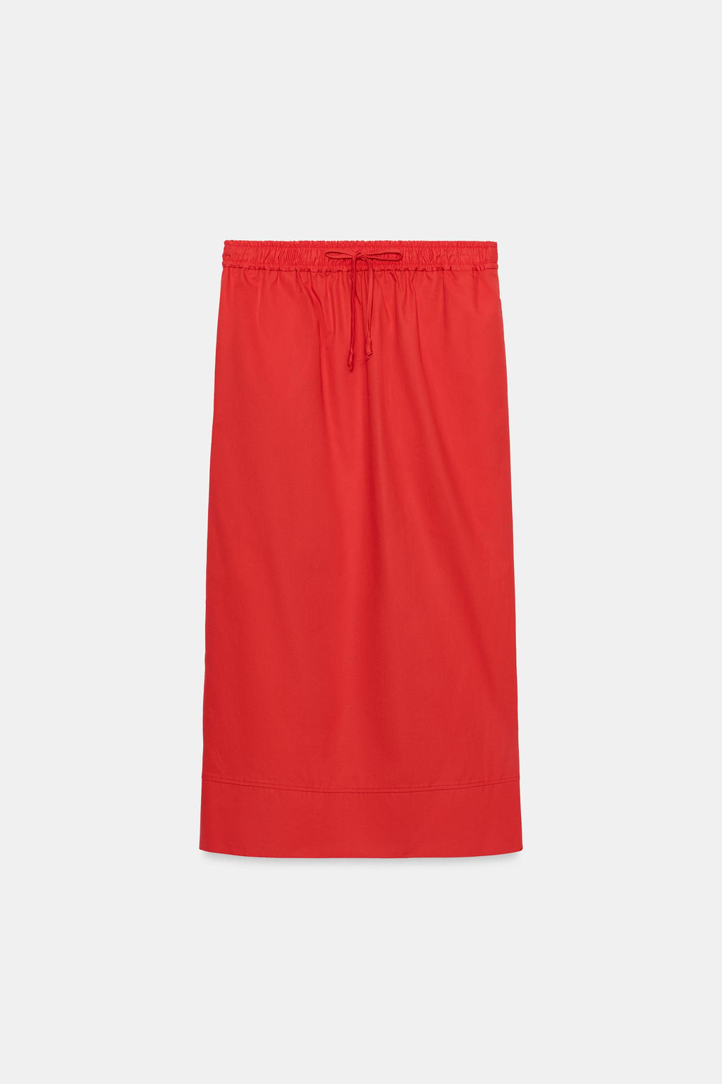 FALDA MIDI POPEL?N ZW COLLECTION / Rojo - Zara фото 4