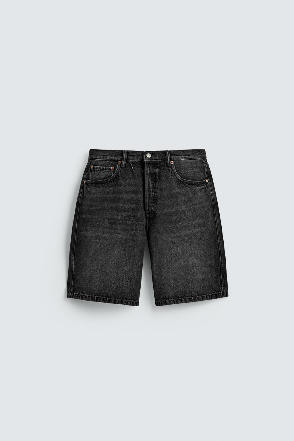 BERMUDA DENIM STRAIGHT FIT / Carb?n - Zara фото 8