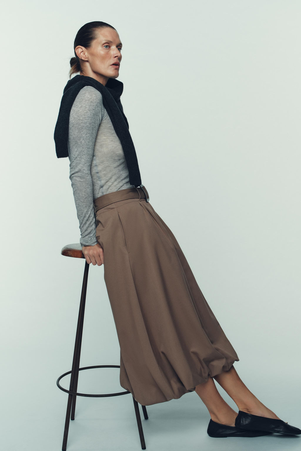 MIDI BALLOON SKIRT WITH BELT - Zara фото 12