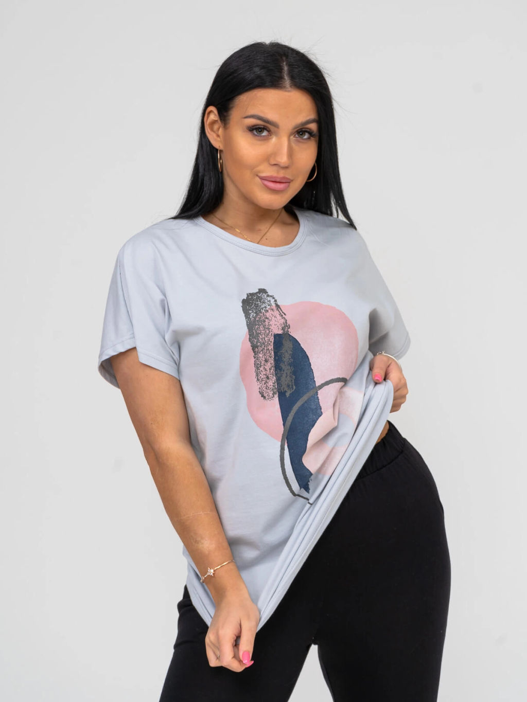 Костюм женский, цвет серый черный