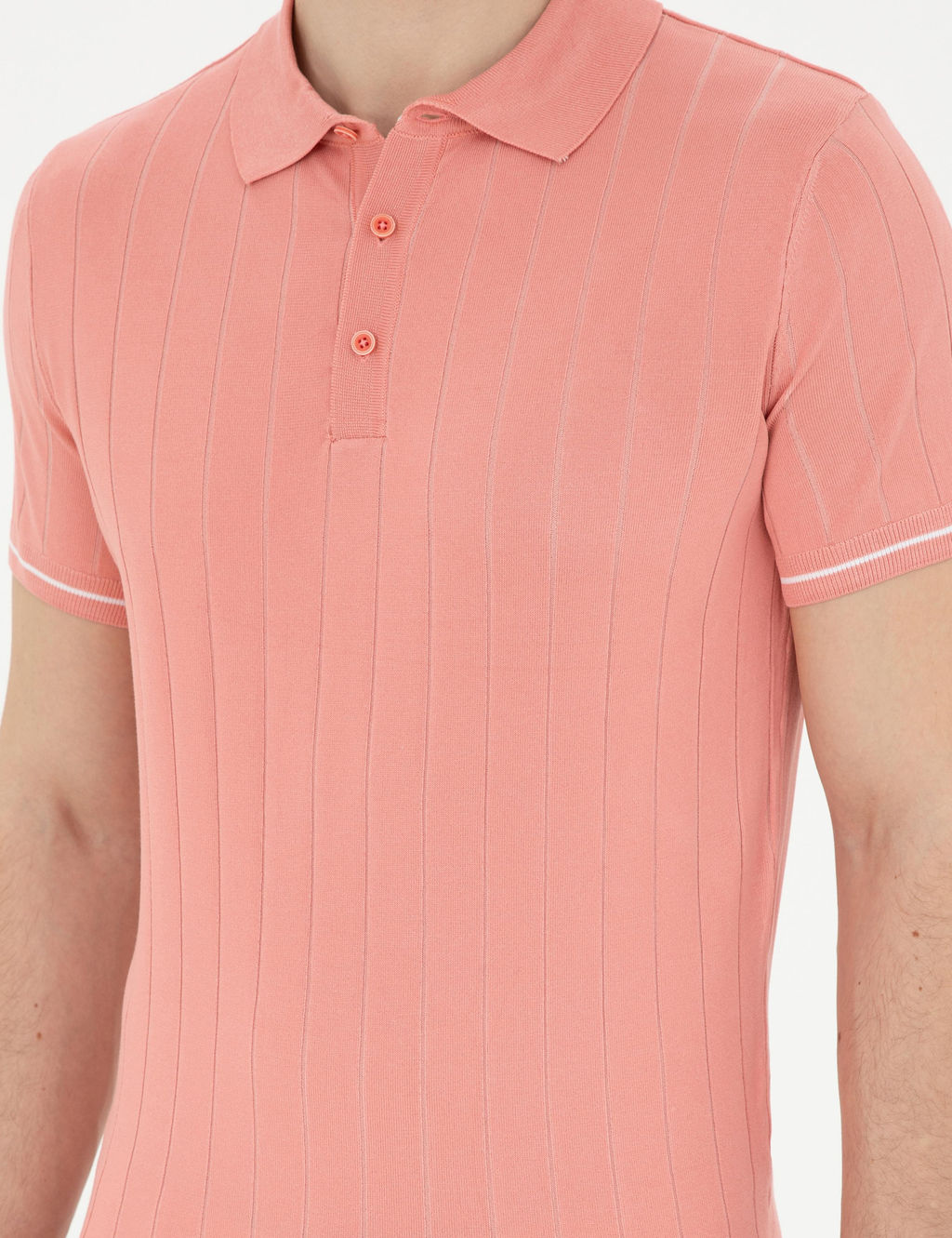 K_rm_z_ Slim Fit D__meli Polo Yaka Triko Ti__rt