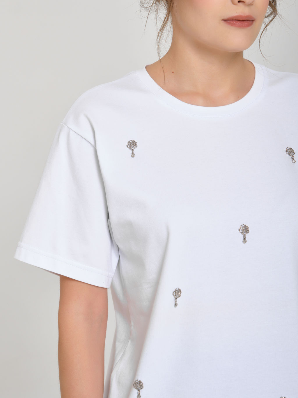 Футболка с отделкой - Stilla фото 7