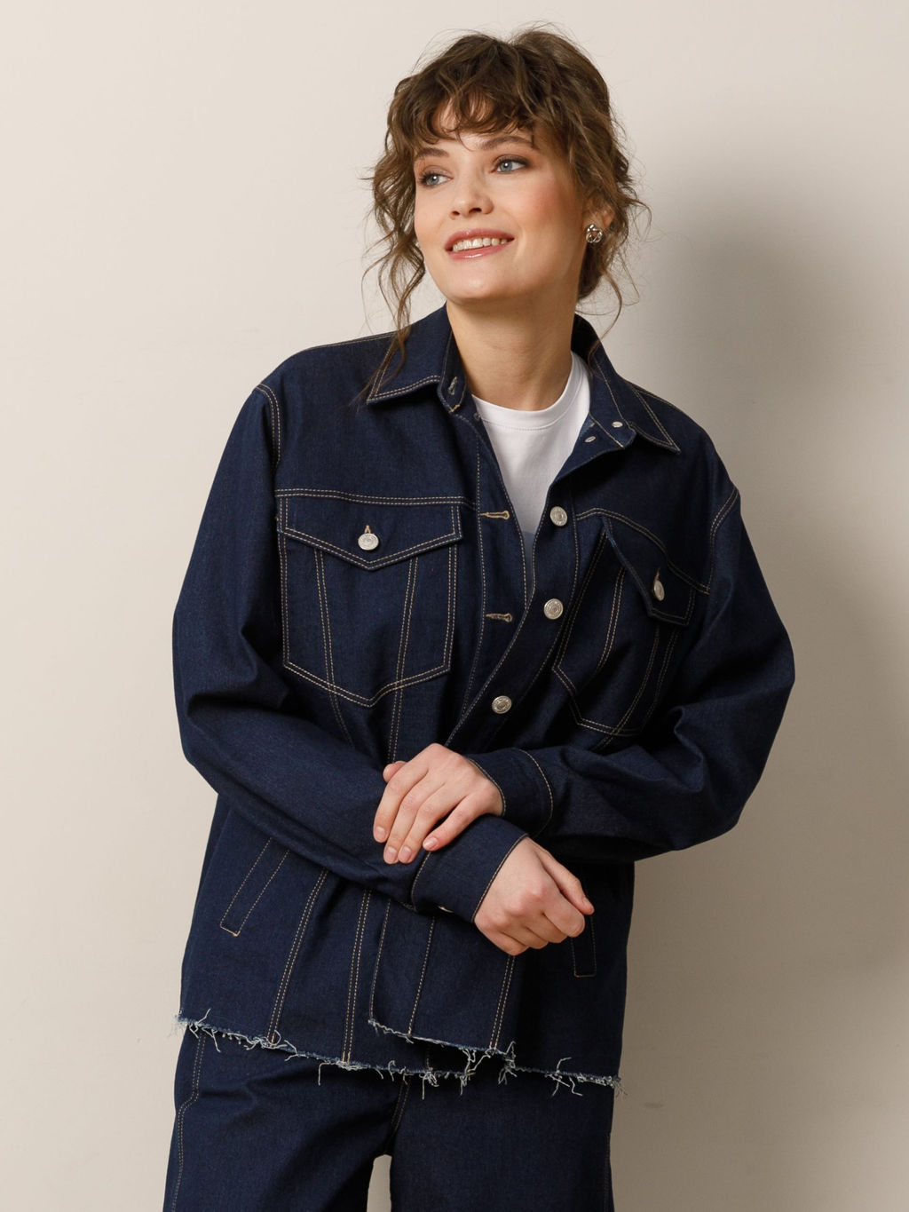 Жакет джинсовый