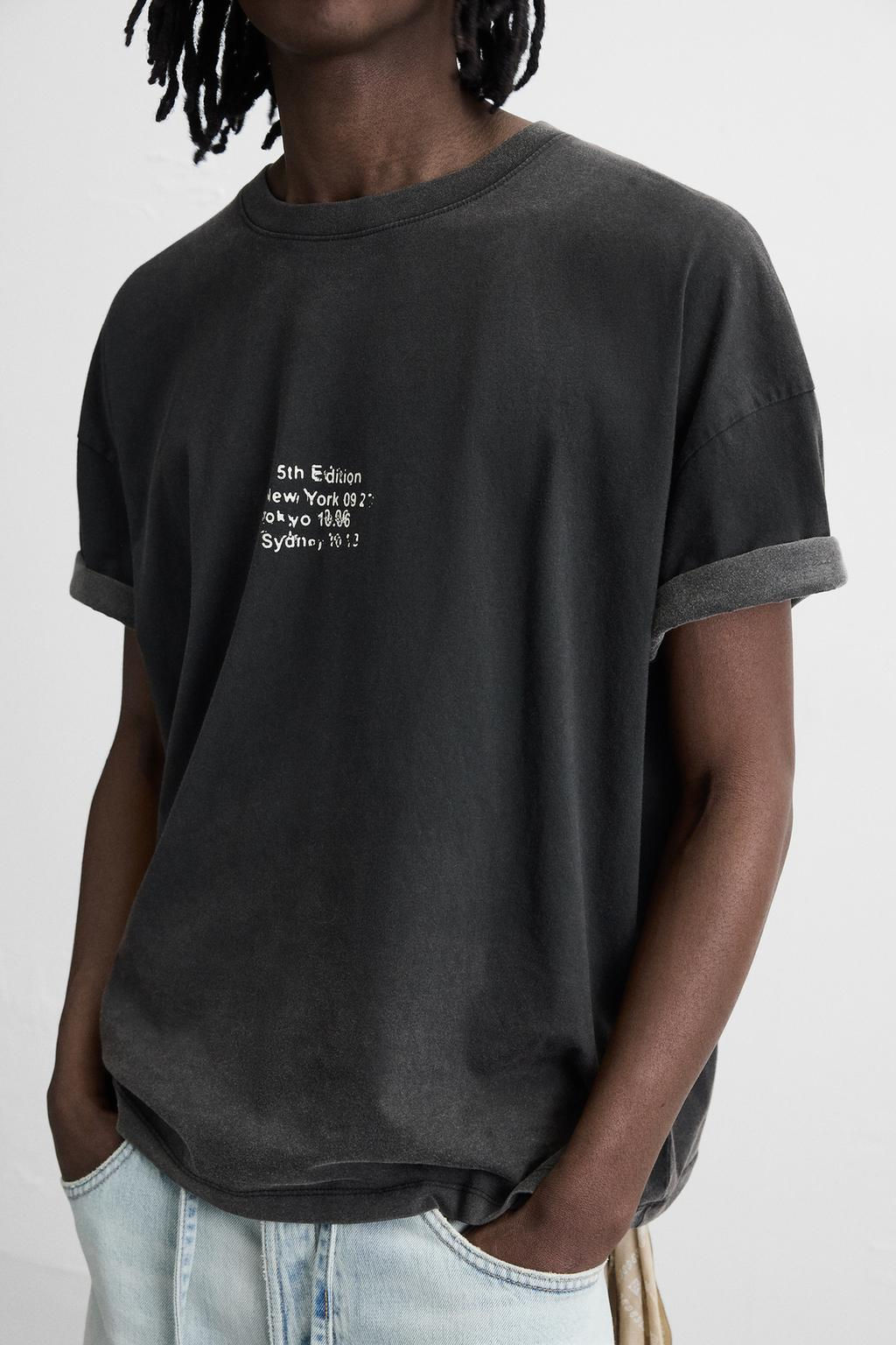 FADED T-SHIRT WITH PATCH - Zara фото 6