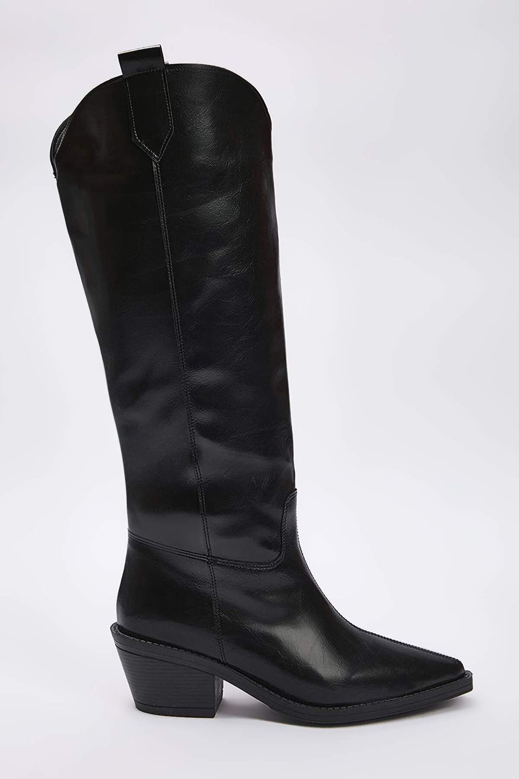 Kahverengi Suet Sivri Burun Blok Topuklu Kad?n Kovboy Cizme TAKAW26CZ00038 - Trendyolmilla фото 8