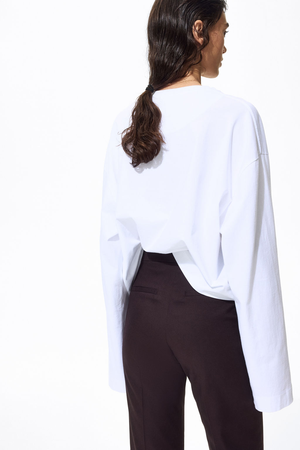 Linen-blend tailored trousers - H&m фото 5
