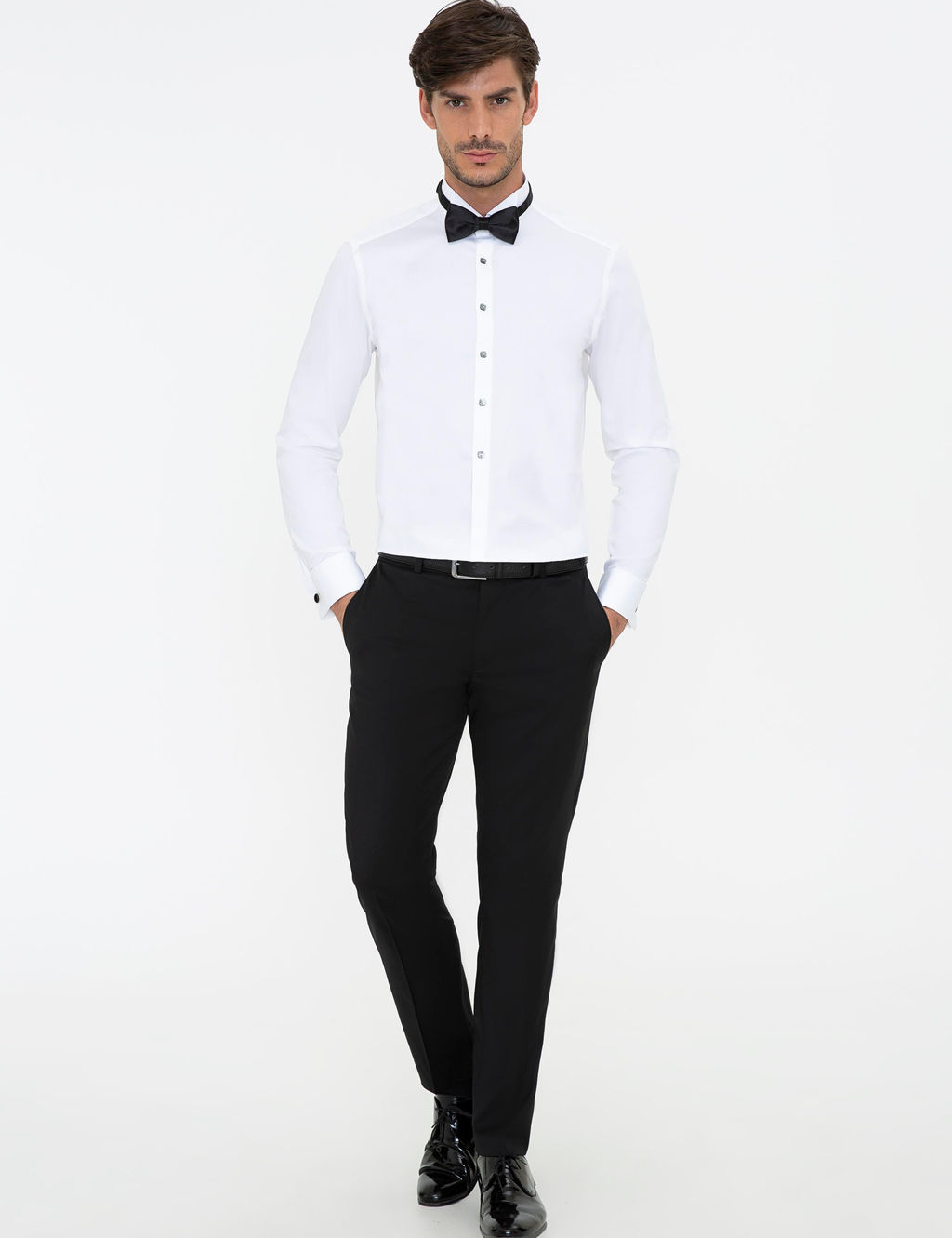 Beyaz Slim Fit Smokin G_mlek