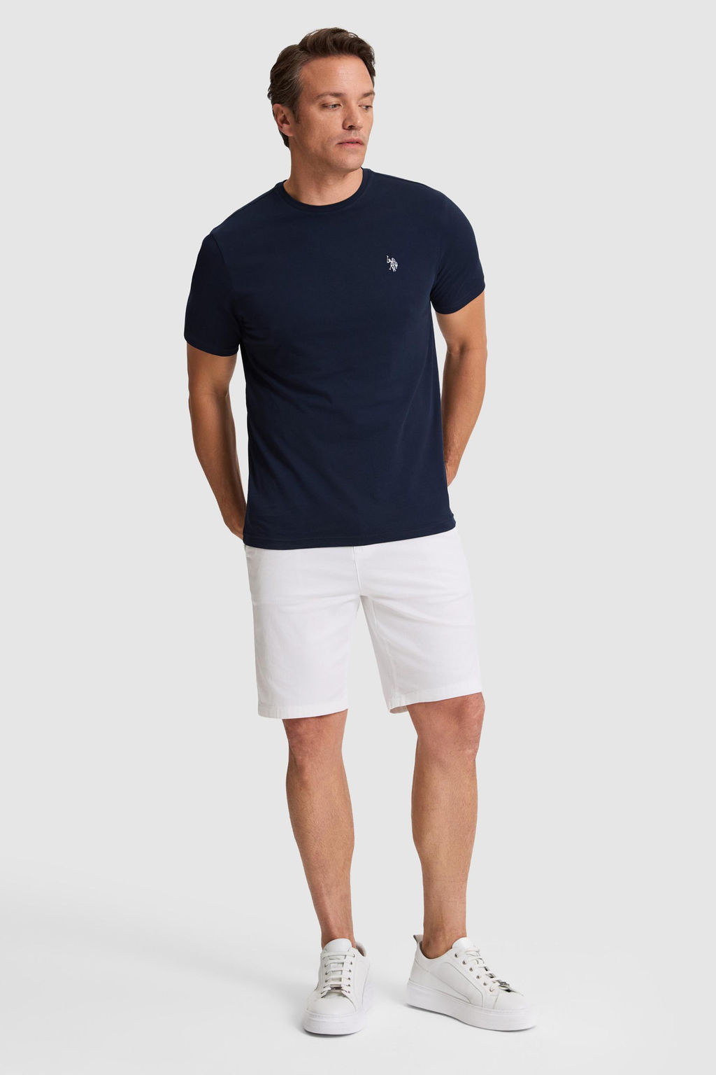 Erkek Lacivert Regular Fit Bisiklet YakaTi__rt