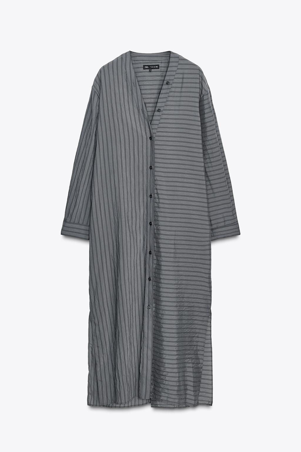 ZW COLLECTION STRIPED SHIRT DRESS - Zara фото 6