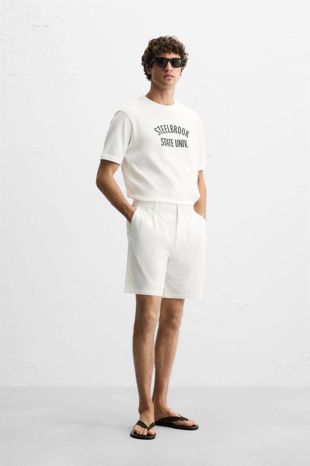 RIBBED SLOGAN T-SHIRT - Zara фото 4