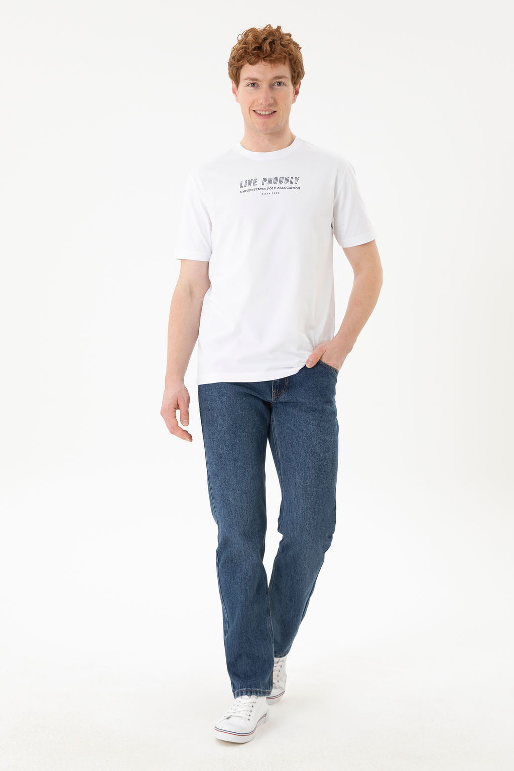 Мужская белая футболка - U.s. polo assn фото 4