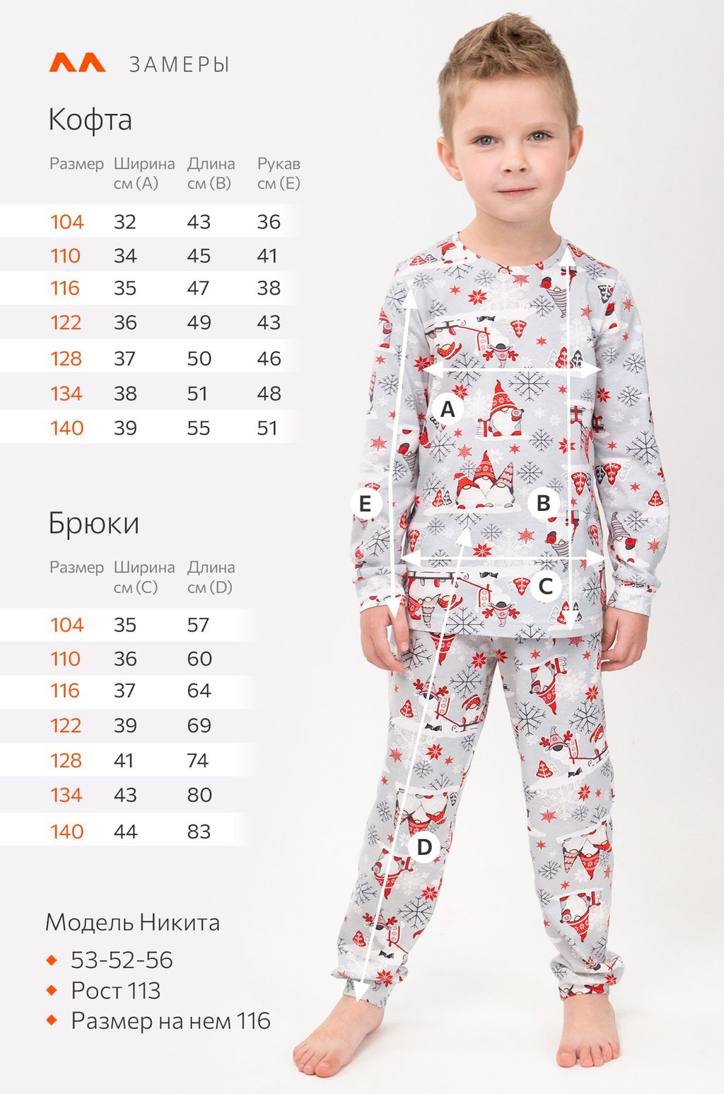 Детская новогодняя пижама Happy Fox  фото 2