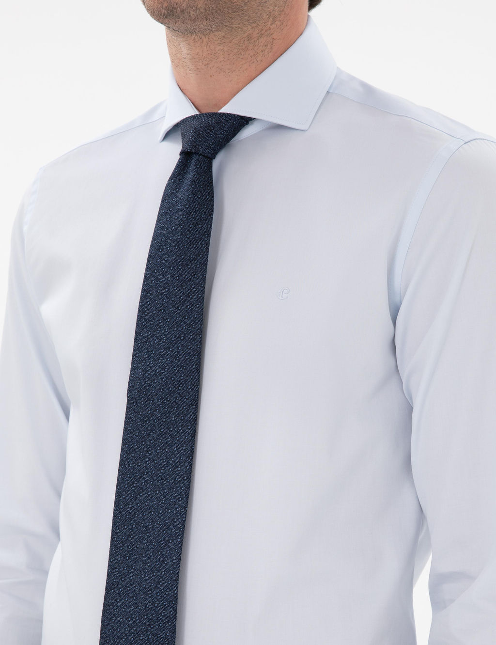 A__k Mavi Slim Fit _talyan Yaka Klasik G_mlek - Cacharel фото 7