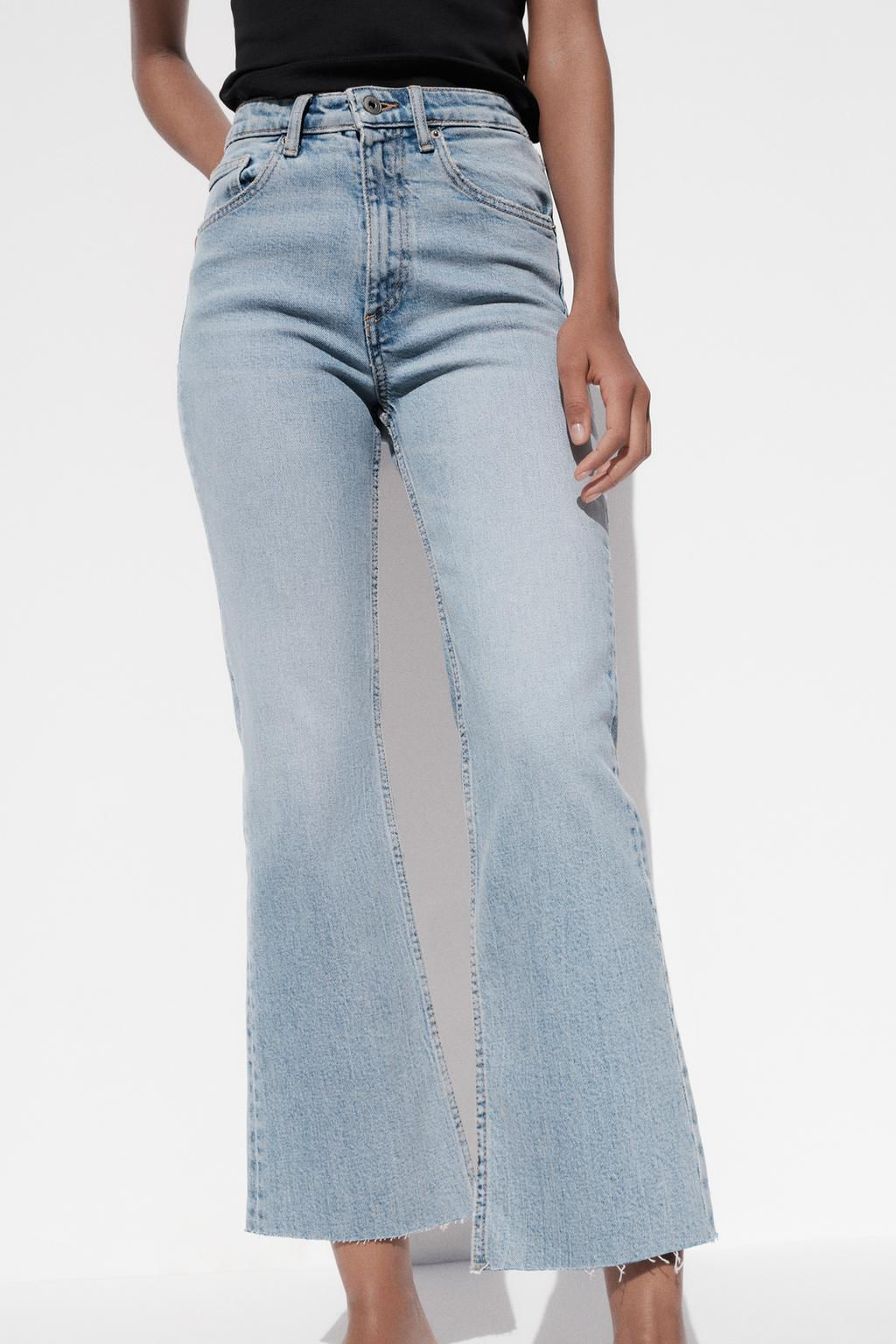 TRF CROPPED FLARE HIGH-WAIST JEANS - Zara фото 33