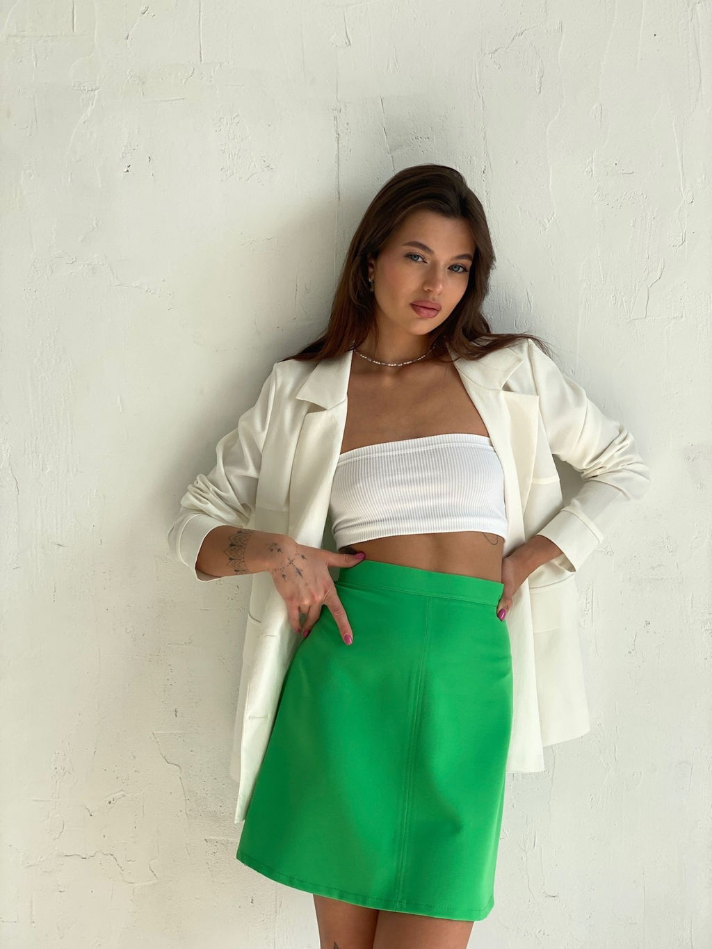 Мини-юбка зелёная - Martichelli фото 4