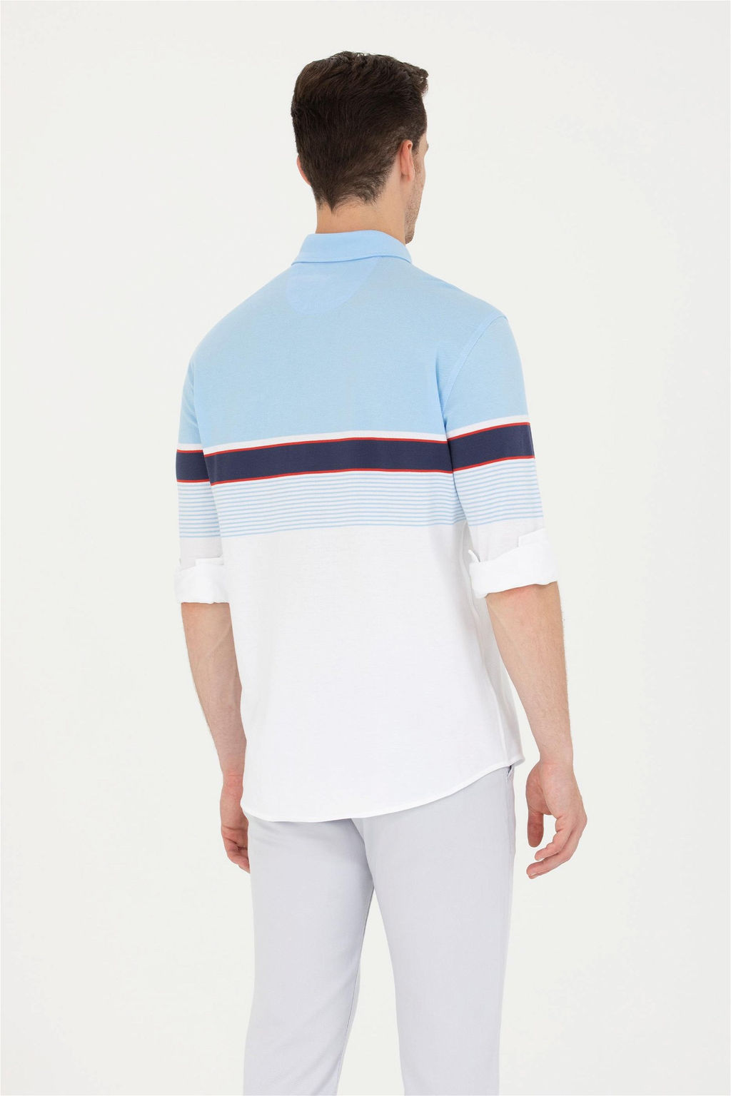 Мужская синяя рубашка с длинным рукавом - U.s. polo assn фото 12