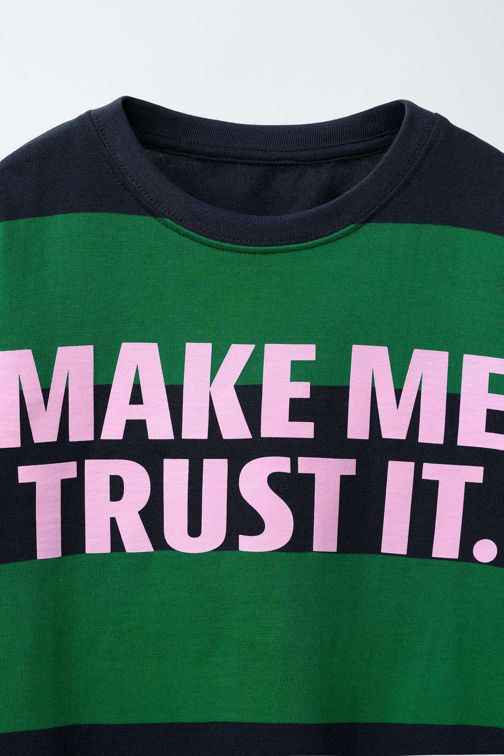 HEAVYWEIGHT STRIPED TEXT T-SHIRT - Zara фото 3