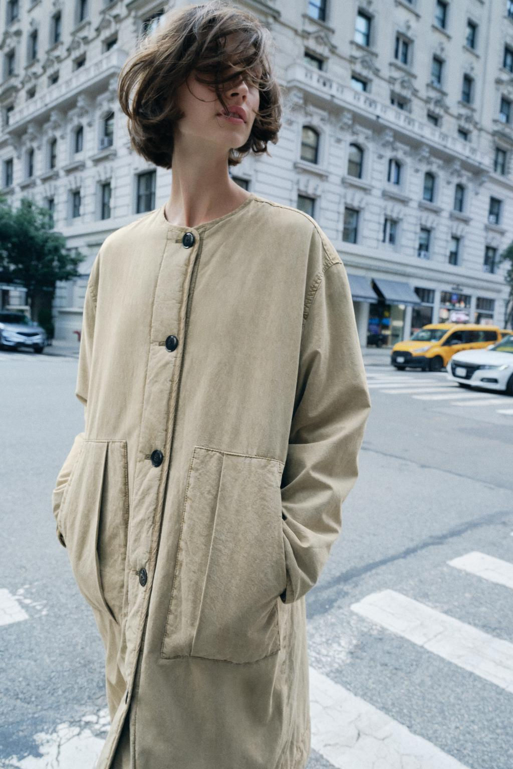 ZW COLLECTION FADED COTTON BLEND JACKET - Zara фото 5