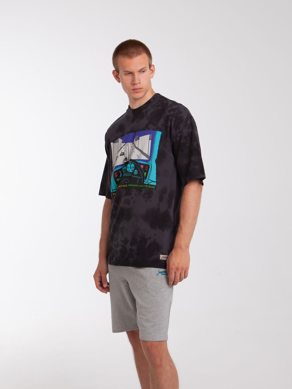 Футболка ЗАПОРОЖЕЦ Gonki Game Loose Fit Tiy Die BLACK  фото 5