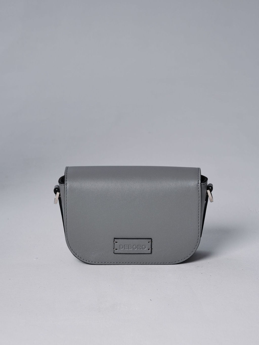 Сумка кожаная Deboro 30879 нельсон/светло-серый