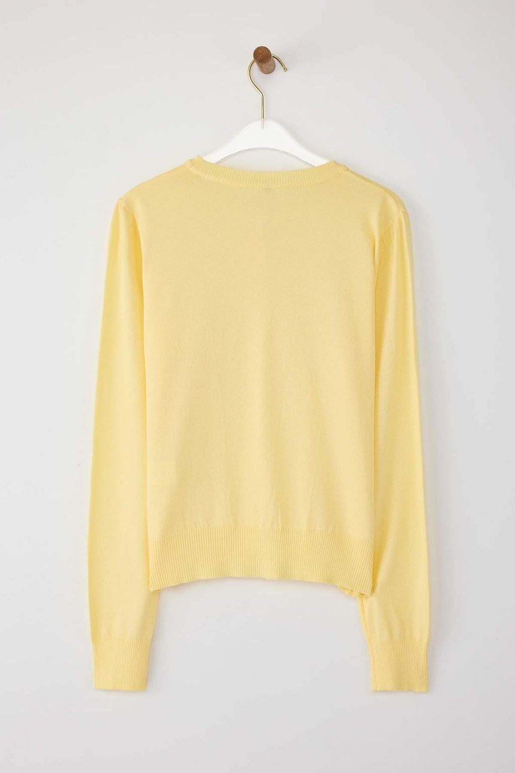 Sar? Premium/Ozel Iplik Merserize Gorunumlu Bisiklet Yaka Basic Triko H?rka TWOAW26HI00095 - Trendyolmilla фото 16