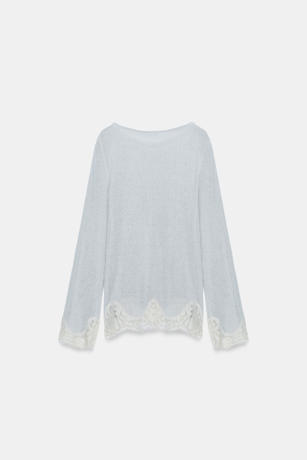 TOP R?STICO ENCAJE / Azul fl?or - Zara фото 6