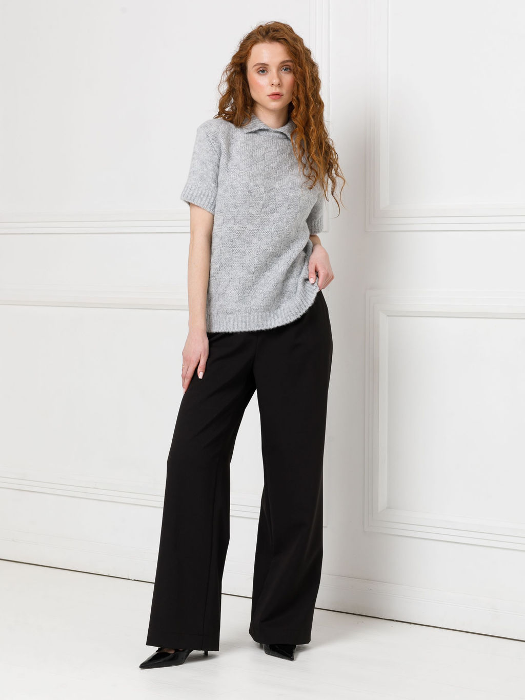 Блузка вязаная