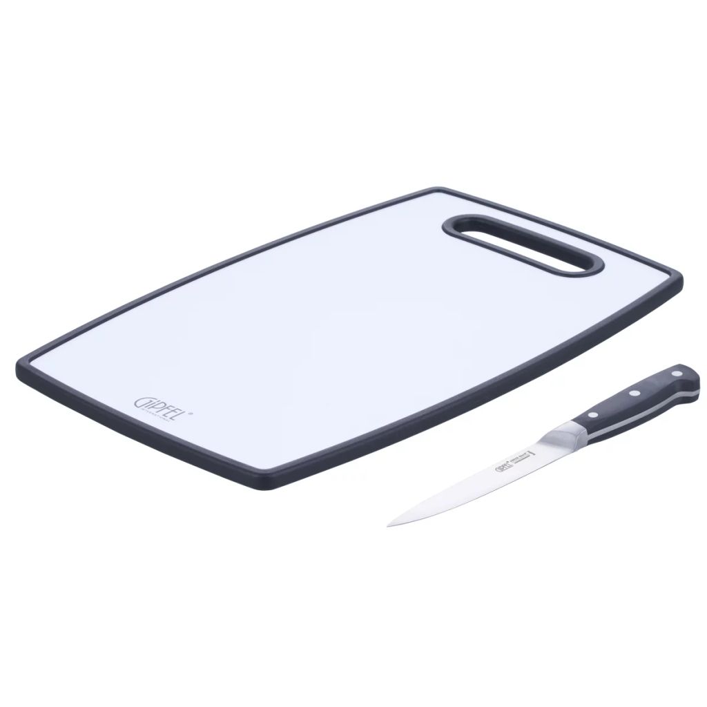 51084 GIPFEL Набор кухонный из 2-х предметов: доска разделочная пластиковая 23х37см, нож универсальный 13см. Материал лезвия: X30Cr13. Рукоять: пластик.  фото 2