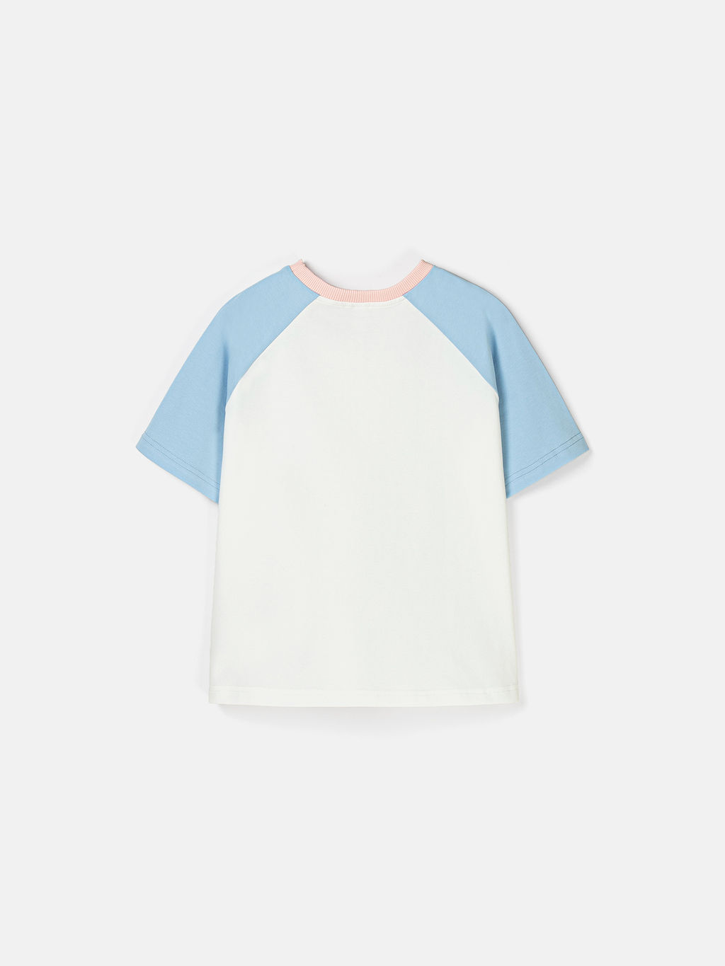 Футболка Колор блок Тофу/Голубой 7+ - Bungly фото 3