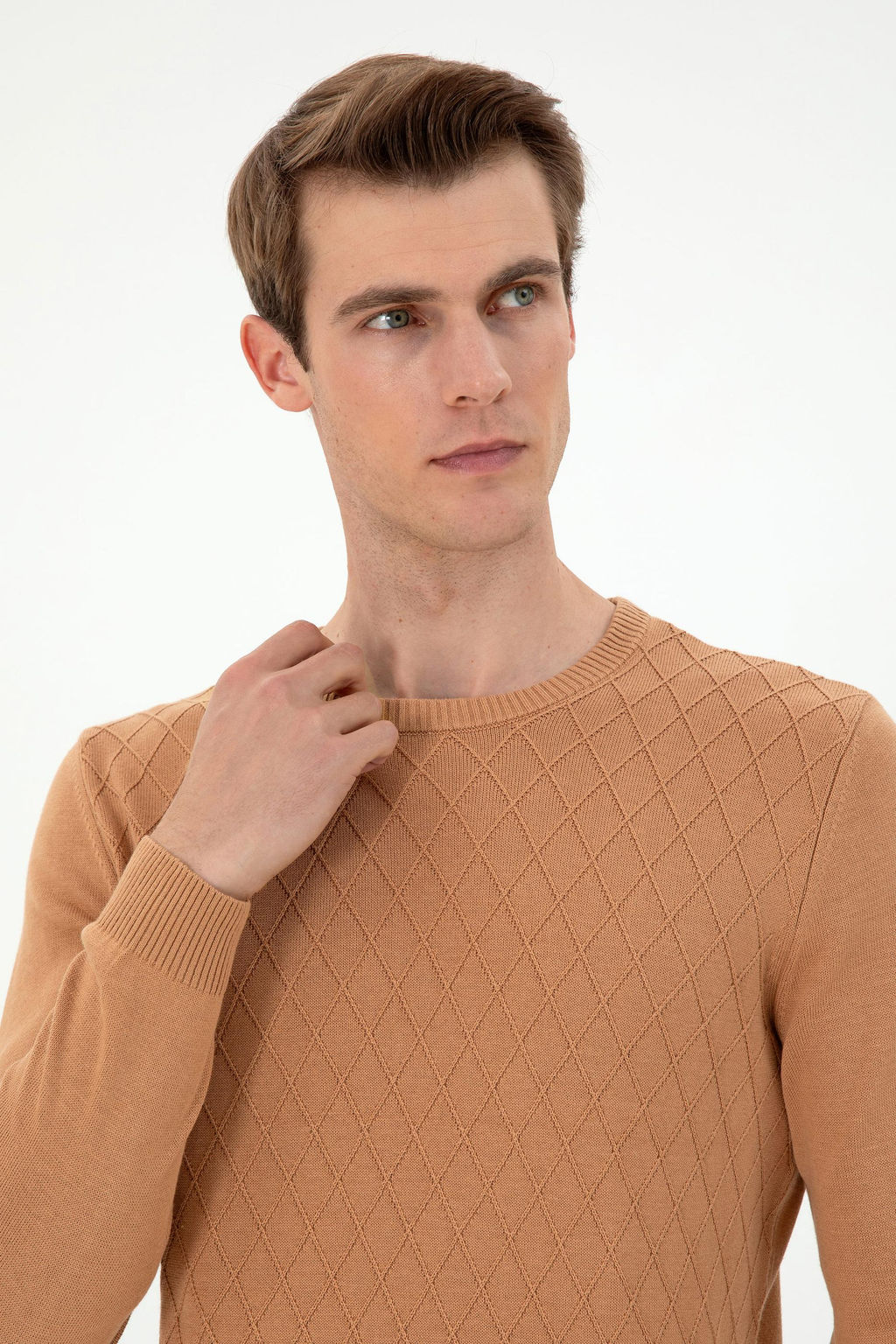 Мужской светло-коричневый свитер Неожиданная скидка в корзине - U.s. polo assn фото 2