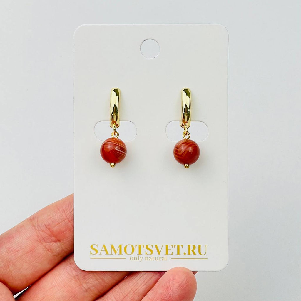Серьги из Сардоникса
