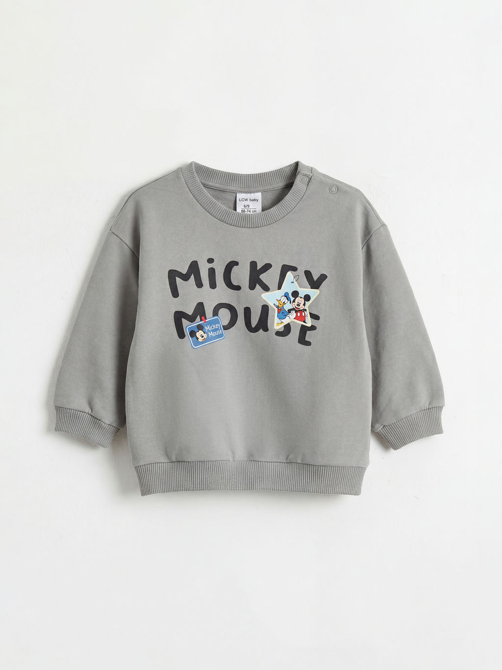 Mickey Mouse Bask?l? Erkek Bebek Sweatshirt ve E?ofman Alt?